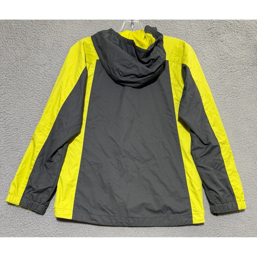 REI BOYS Size 14-16 Large hooded Snowboard Snow Jacket Yellow Gray
